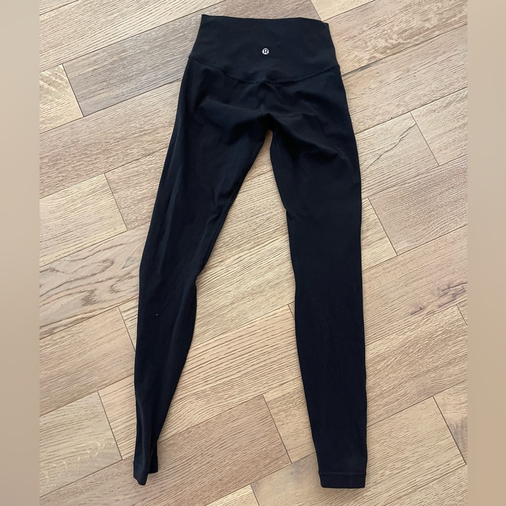 BLACK NULU ALIGN LULULEMON LEGGINGS | SIZE 6 | WORN - Picture 1 of 5
